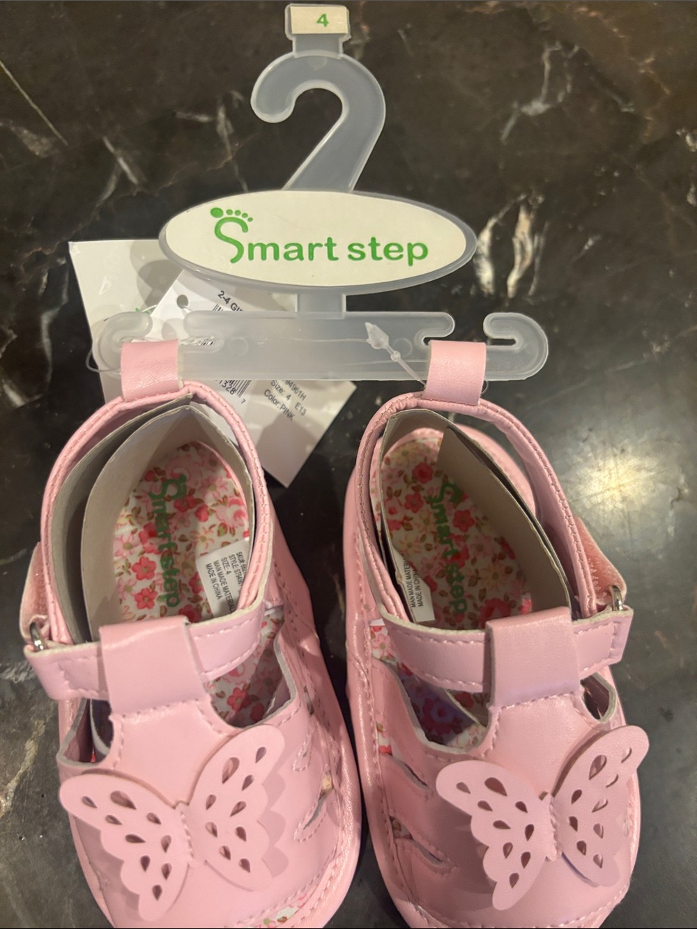Baby Pink Butterfly Walker Shoes